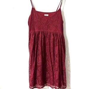 ♡ hollister maroon dress ♡